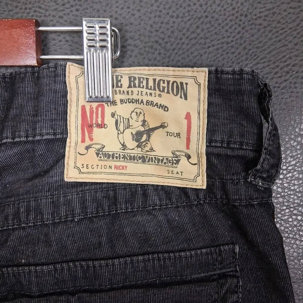 True Religion Pants Mens 38x34 Ricky Corduroy Straight Leg Flap Pocket Classic
